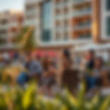 A diverse community enjoying the amenities of a real estate development