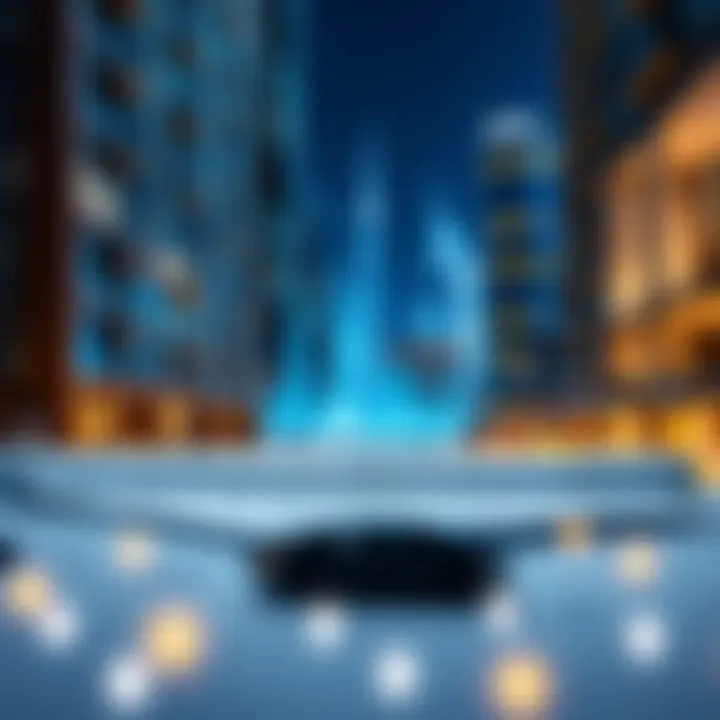 Blueprints and digital technology symbolizing innovation in real estate