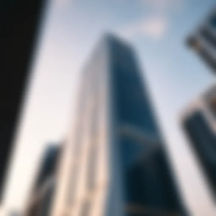 Close-up of an iconic building reflecting innovation