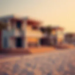 Luxurious beachfront villas in Dubai showcasing stunning architecture