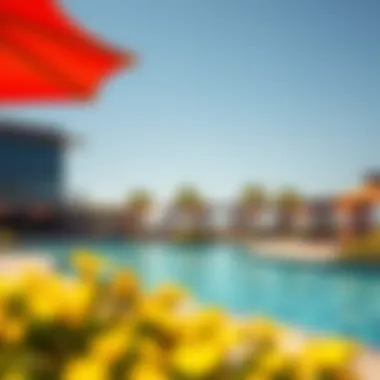 Vibrant leisure amenities on Blue Waters Island