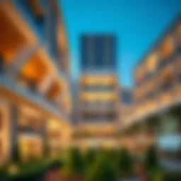 Architectural overview of Expo Village Residences showcasing modern design