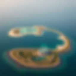 Aerial view of Falcon Island showcasing lush greenery and pristine waters