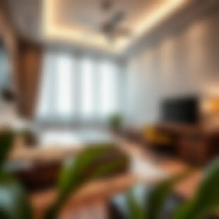 Modern amenities in a rental family room