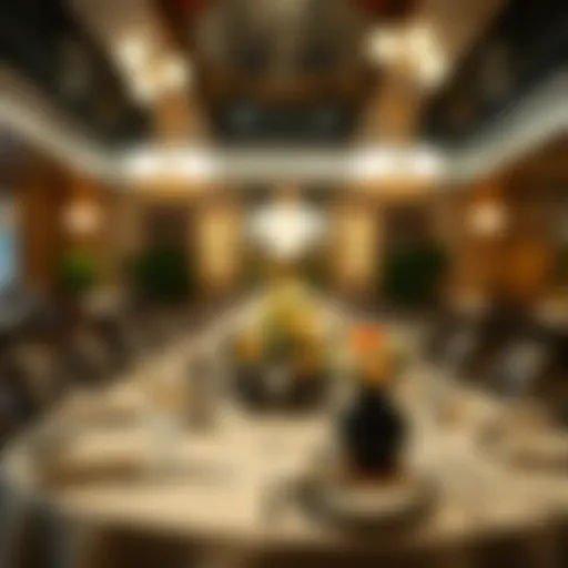A lavish table setting at a fine dining restaurant