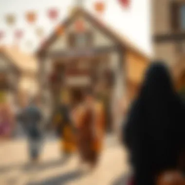 Vibrant cultural event in the French Village