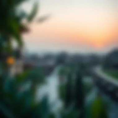 Panoramic view of the French Village in Dubai