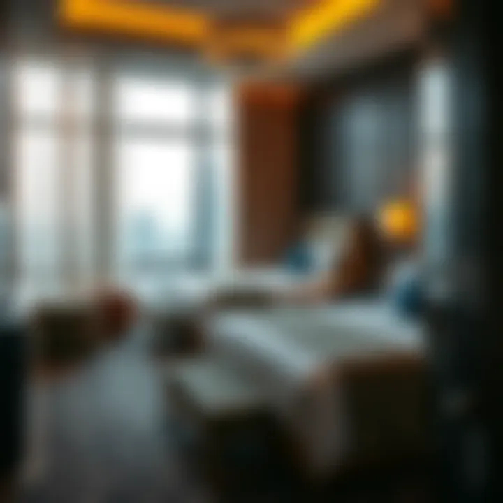 Elegant hotel room with modern amenities in Marina