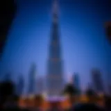 Stunning view of the Burj Khalifa, the tallest building in the world