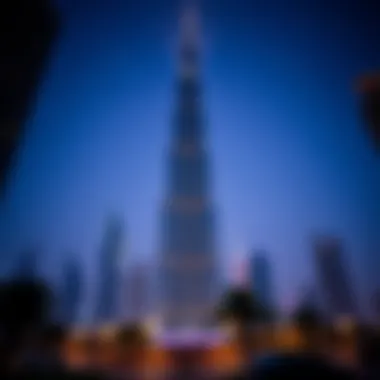 Stunning view of the Burj Khalifa, the tallest building in the world