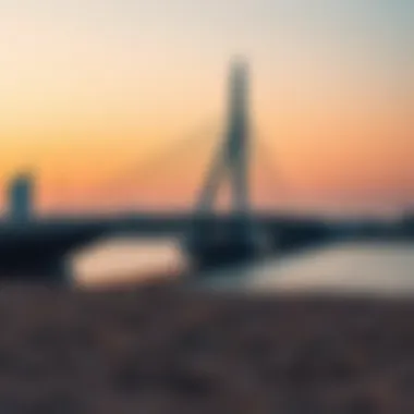 The futuristic design of the Sheikh Zayed Bridge