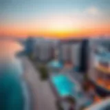 Panoramic view of Jumeirah Beach showcasing luxury properties