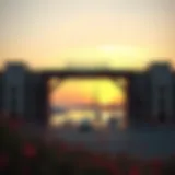 Scenic view of Jumeirah Living Marina Gate at sunset