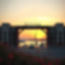 Scenic view of Jumeirah Living Marina Gate at sunset