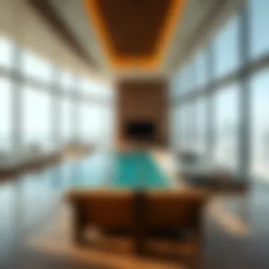 Elegant suite featuring a private pool and breathtaking skyline