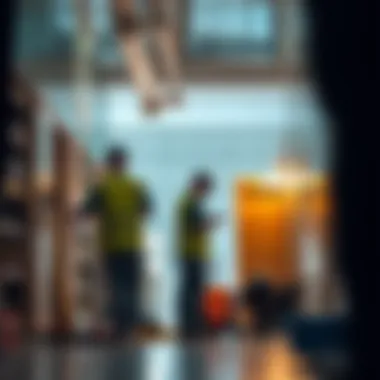 A professional maintenance team at work