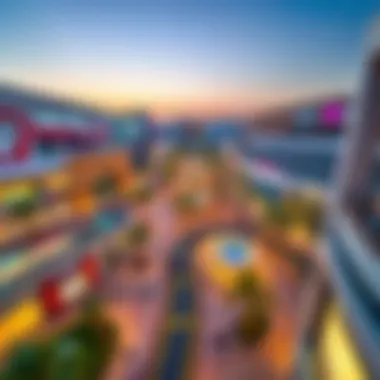 Aerial view of Khalifa City shopping mall