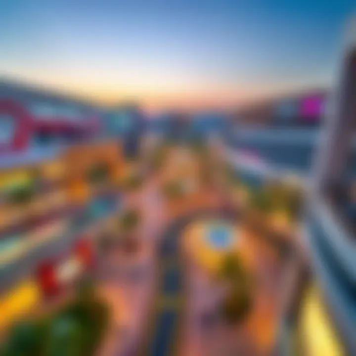 Aerial view of Khalifa City shopping mall