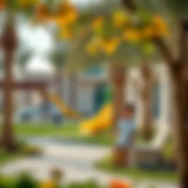 Vibrant community life in Nahda Dubai with parks and recreational areas