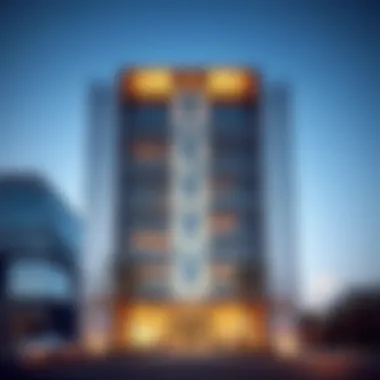 Architectural facade of Nesto Building showcasing modern design