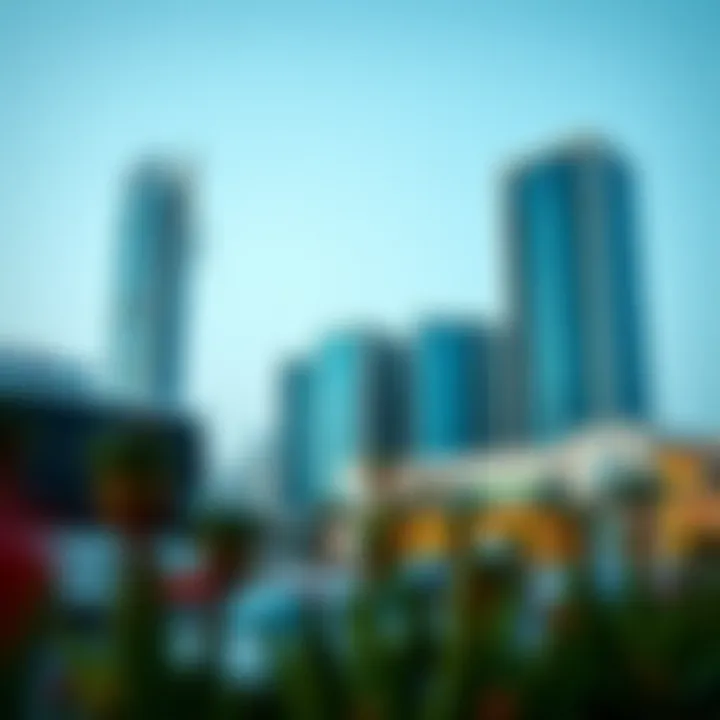 Scenic view of NMC Dubai Investment Park showcasing modern architecture