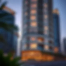 Stunning exterior view of Palladium Tower showcasing its architectural elegance