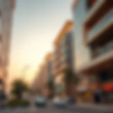 Modern buildings representing the commercial potential of برودكشن سيتي