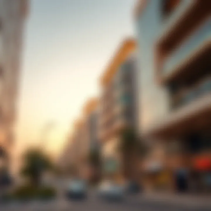 Modern buildings representing the commercial potential of برودكشن سيتي