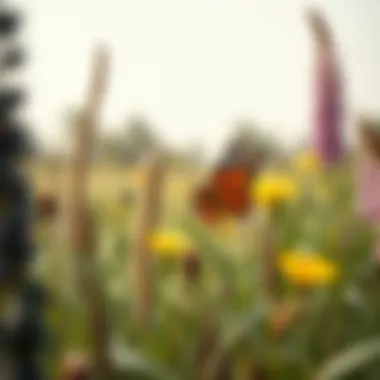 Diverse flora attracting local wildlife