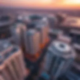 Aerial view of ريم سنترال بارك showcasing modern architecture