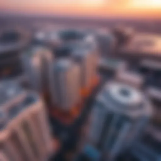 Aerial view of ريم سنترال بارك showcasing modern architecture