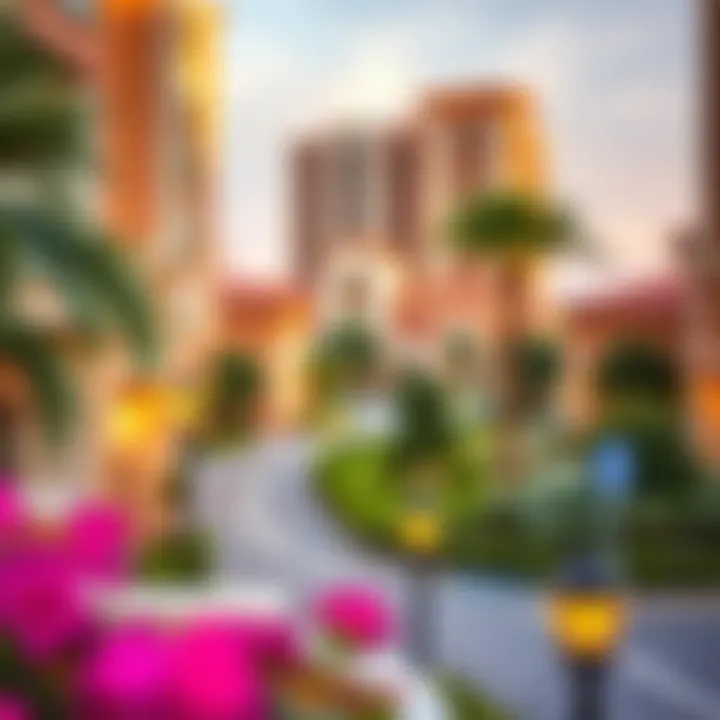 Vibrant community view of Jumeirah Village Circles