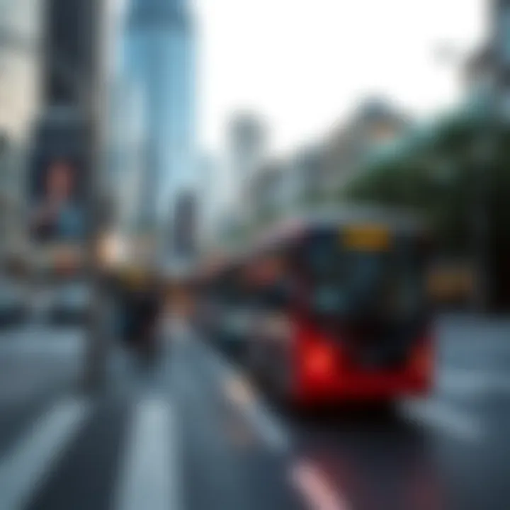 Smart transportation solutions in a busy urban area