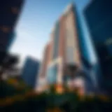 Architectural Elegance of Bay Tower Stunning facade of the Bay Tower showcasing modern architecture