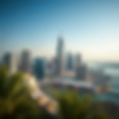 Panoramic view of Business Bay highlighting the Bay Tower