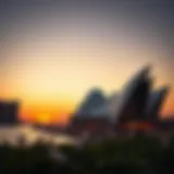 Stunning view of the Dubai Opera at sunset