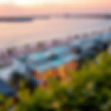 Luxurious Beachfront Villas in Dubai Aerial view of luxurious beachfront villas in Dubai