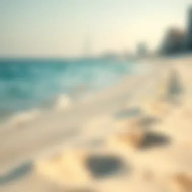 Pristine Sandy Beach and Crystal Clear Waters Close-up of pristine sandy beach with crystal clear waters
