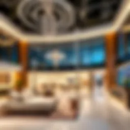 Luxurious showroom design in Dubai showcasing modern architecture