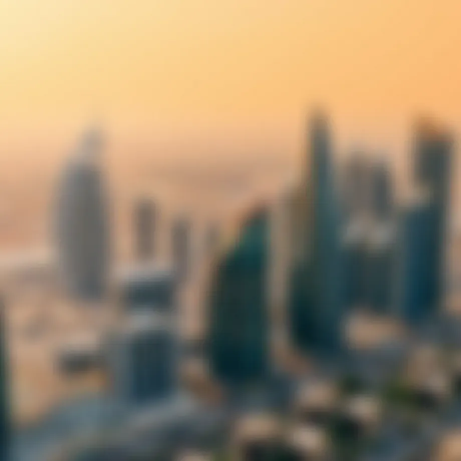 Panoramic view showcasing the stunning skyline of the Gate District