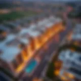 Stunning aerial view of Creek Vistas Heights showcasing modern architecture