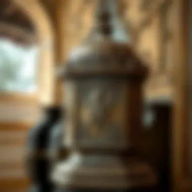 Close-Up of a Historical Artifact A detailed close-up of a historical artifact within a royal residence.