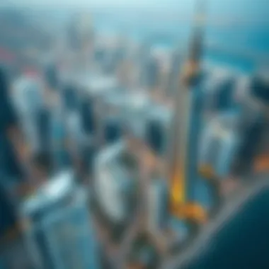 Aerial view of Dubai's skyline showcasing modern architecture