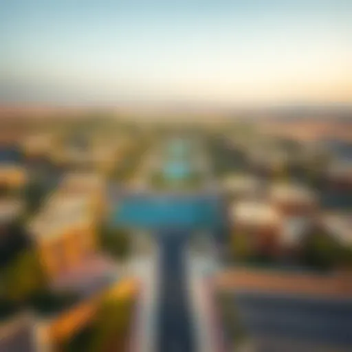 Aerial view showcasing the layout of Al Wasl Village