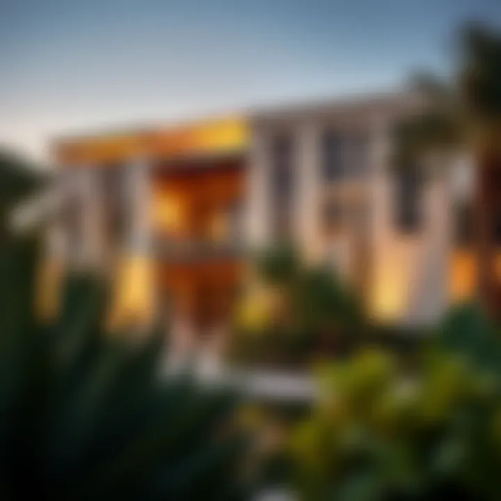 A close-up of a luxury villa in the Meadows, highlighting its design and landscaping