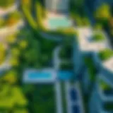 Aerial view of Park Vista showcasing lush greenery and modern architecture