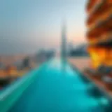 A breathtaking view of Dubai's skyline from the infinity pool