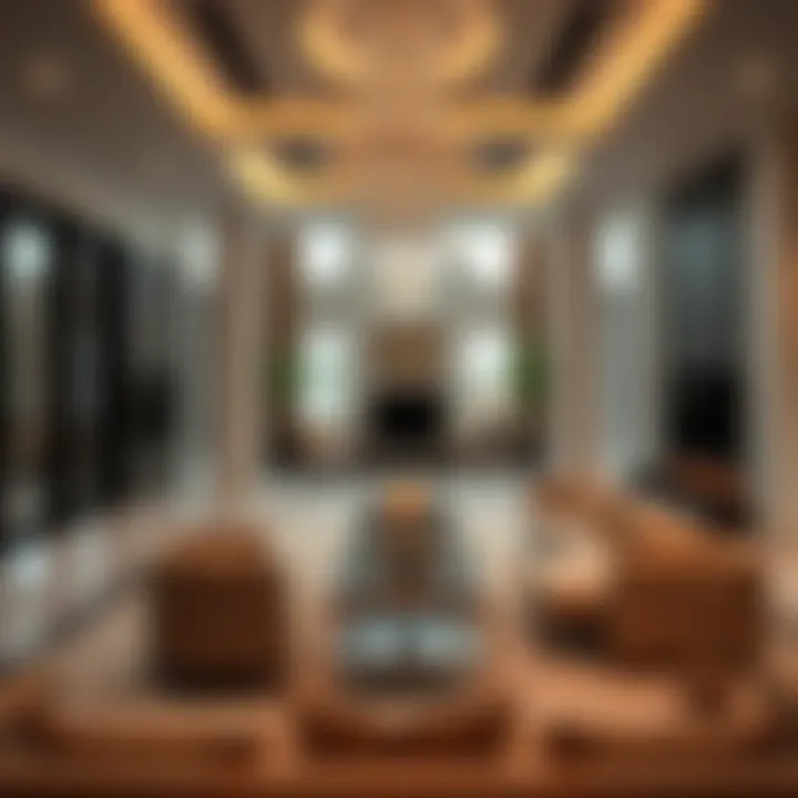 Spacious interior of a Rashidiya villa