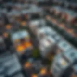 Aerial view of Yana Yard properties showcasing modern architecture