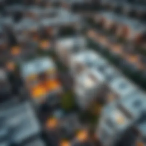 Aerial view of Yana Yard properties showcasing modern architecture